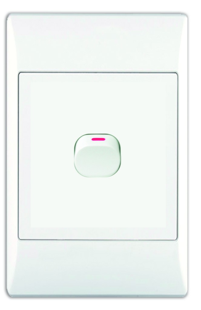 1-LEVER 1-WAY SWITCH 2x4 C/W WHITE COVER PLATE
