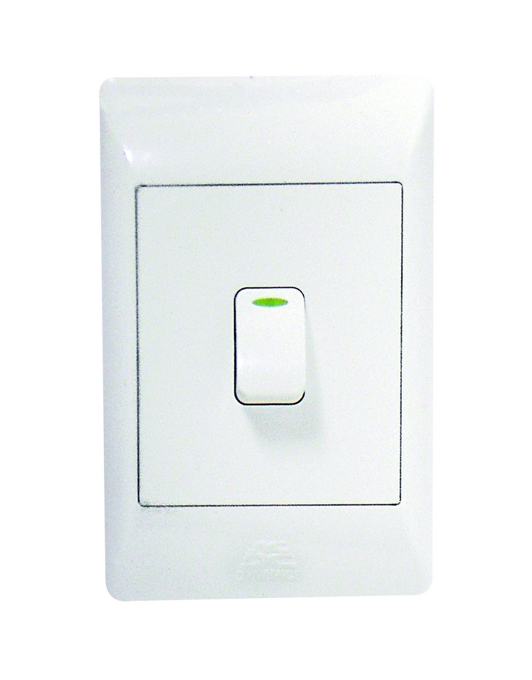 1-LEVER 1-WAY SWITCH 2x4 C/W WHITE COVER PLATE